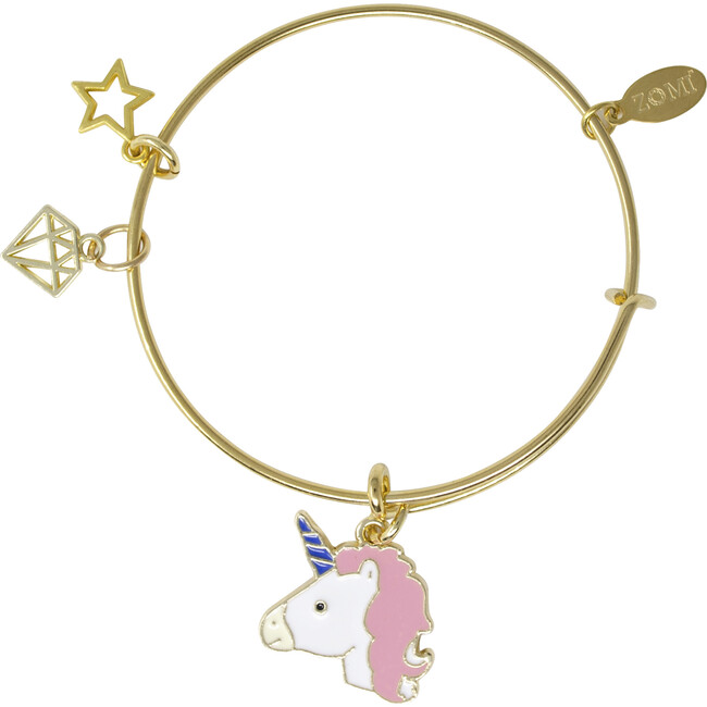 Unicorn and Gem Bangle Bracelet