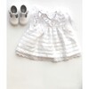 Striped Organza Dress, White - Dresses - 2 - thumbnail