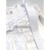 Striped Organza Dress, White - Dresses - 4