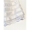 Striped Organza Dress, White - Dresses - 5