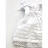 Striped Organza Dress, White - Dresses - 6