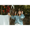 Pearl Women Blouse, Cobalt Check - Blouses - 8