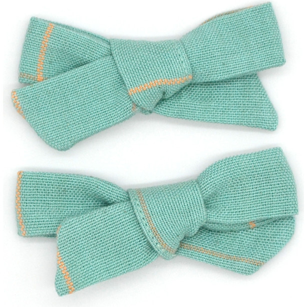 Folklore Small Bow Set Mineral Turquoise - Hair Accessories - 1