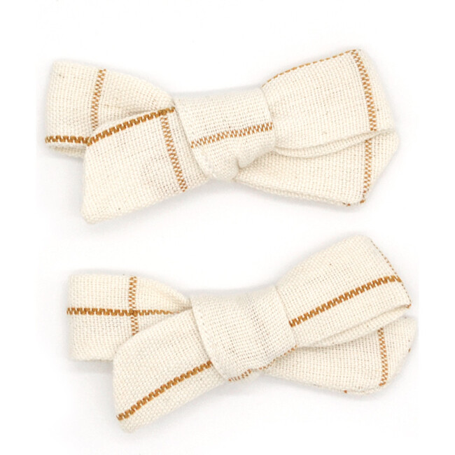 Folklore Small Bow Set Almond - Hair Accessories - 1