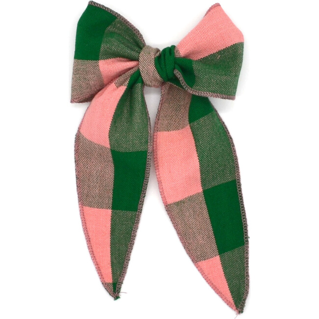 Folklore Large Bow, Rosie Check - Hair Accessories - 1