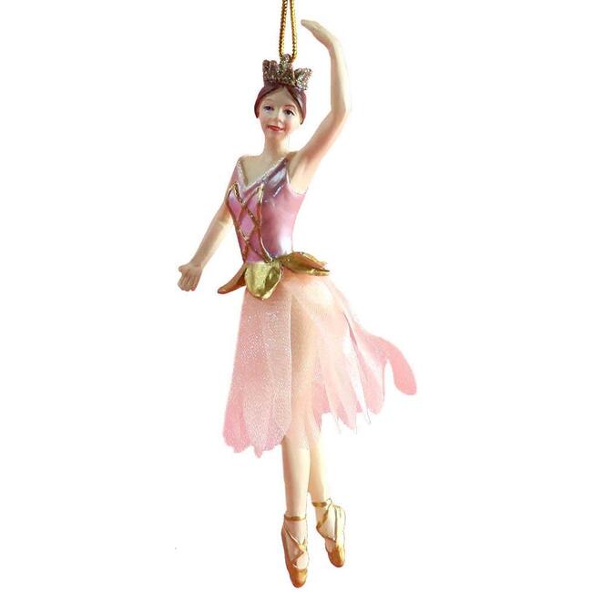 Ballerina with Tutu Ornament, Rose Gold