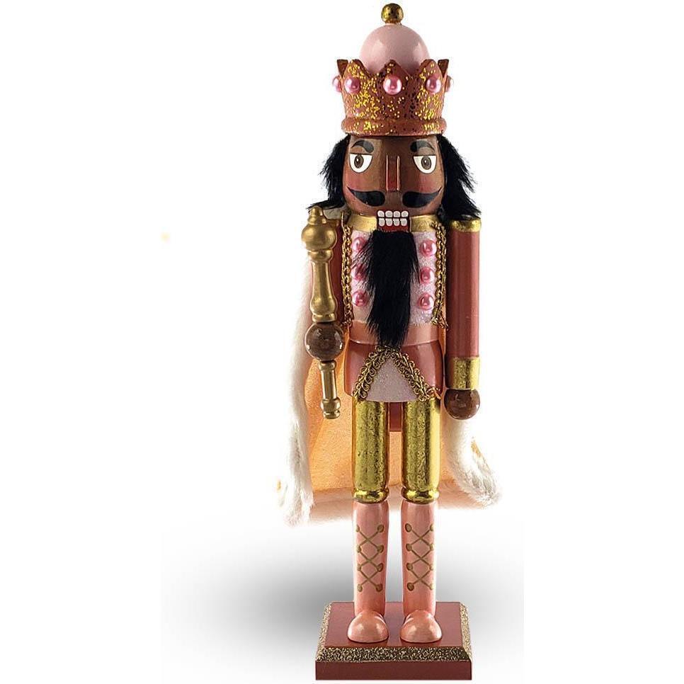 African American Christmas Decoration Nutcracker King, Rose Gold - Nutcrackers - 1