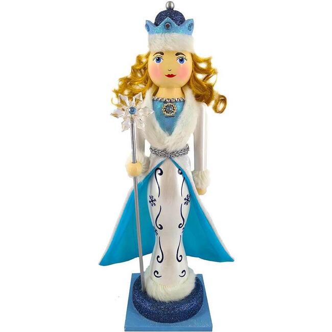 Fancy Snow Queen Nutcracker, White/Blue