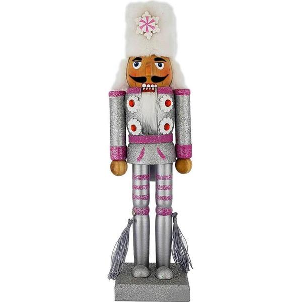 Soldier Nutcracker, Silver/Pink Glitter Nutcracker Ballet Gifts