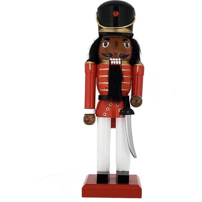 African American Soldier Nutcracker, Red/White