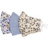 Floral Check Mask Bundle, Blue & Purple - Face Masks - 1 - thumbnail