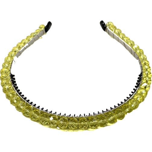 Crystal Tiara Headband, Lemon - Hair Accessories - 2