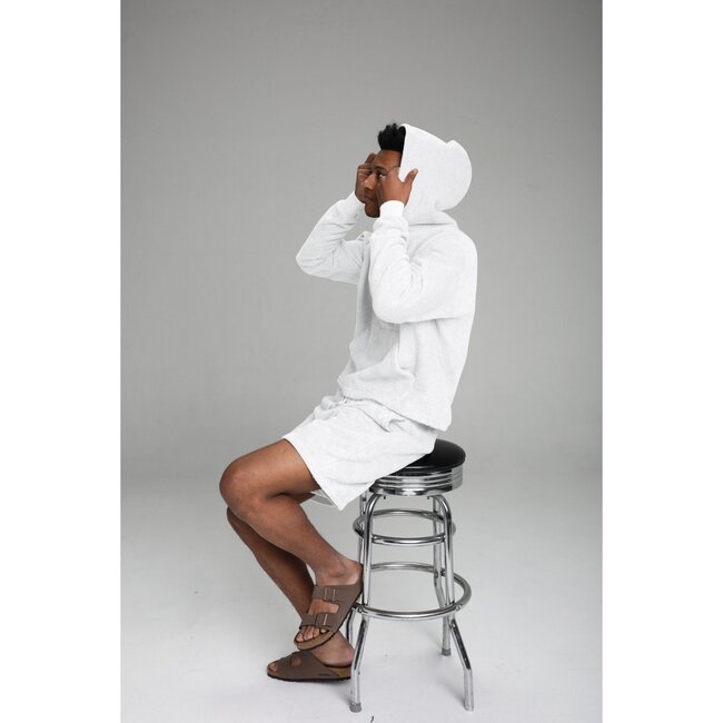 Adult Terry Towel Short, Fluff White - Shorts - 4
