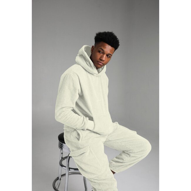 Adult Terry Towel Hooded Sweatshirt, Soft Sage - Sweatshirts - 3