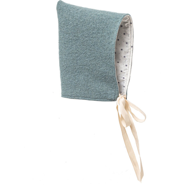 Daphne Bonnet, Boiled Wool Aqua - Hats - 1