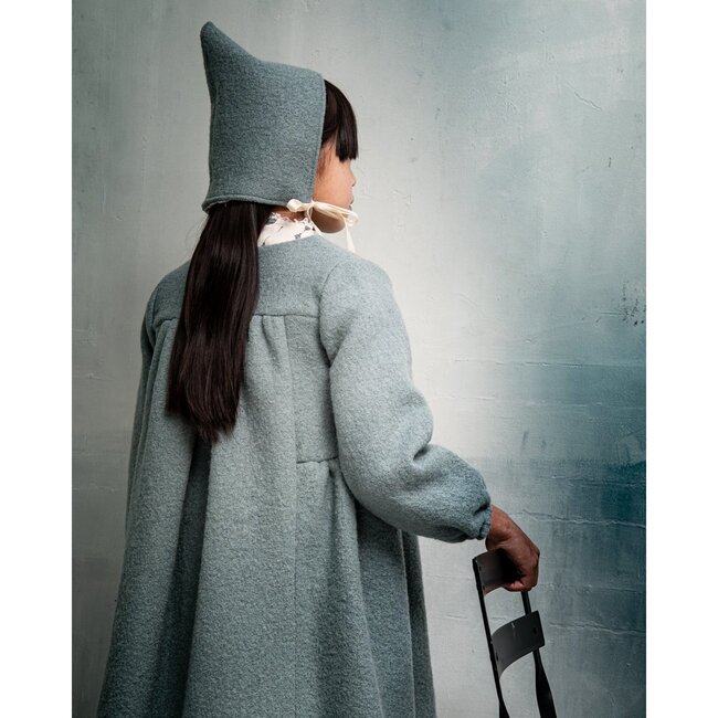Daphne Bonnet, Boiled Wool Aqua - Hats - 3