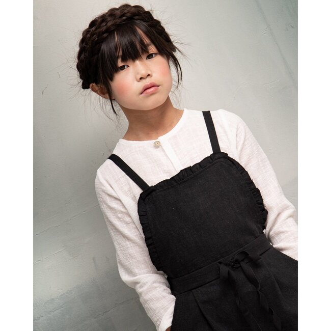Charlotte Overalls, Black Linen - Overalls - 3