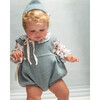 Helga Romper, Boiled Wool Aqua - Rompers - 2