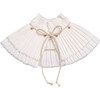 Galileo Pleated Collar, White Bow - Scarves - 1 - thumbnail