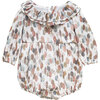 Elmo Romper, Gold Flower Print - Rompers - 1 - thumbnail