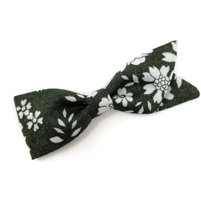 Petal Bow Clip, Liberty Olive Floral - Hair Accessories - 1