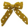 Classic Bow Clip, Mustard Dot Gauze - Hair Accessories - 1 - thumbnail