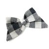 Baby Tied Bow Clip, Black Flecked Check - Hair Accessories - 1 - thumbnail