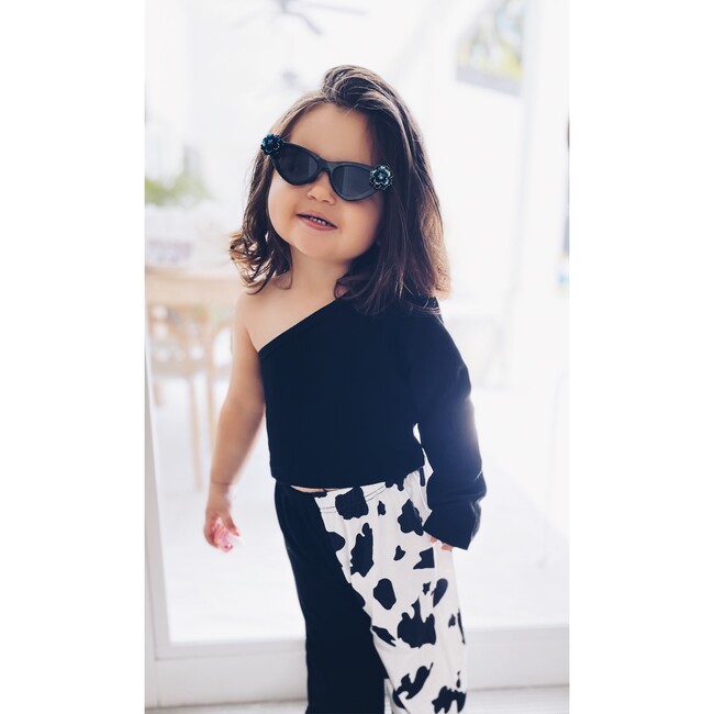 Spooky Flower Elle Cat Eye Sunnies, Black - Sunglasses - 2