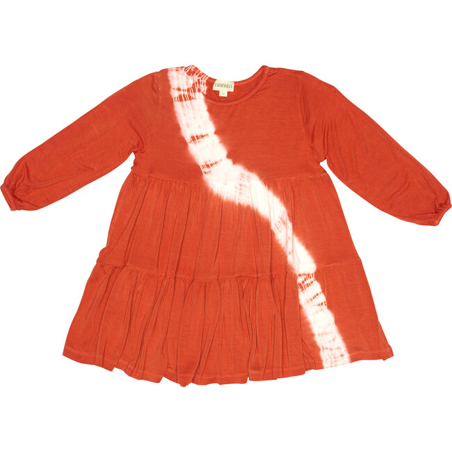 Tie Dye Field Dress, Persimmon - Dresses - 1