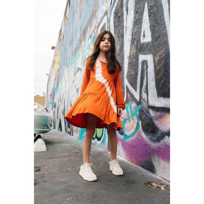 Tie Dye Field Dress, Persimmon - Dresses - 2