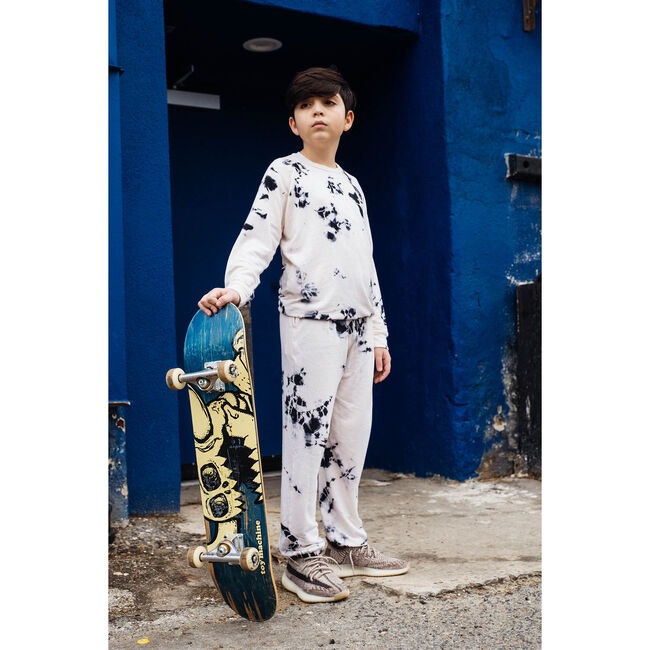 Tie Dye Gym Sweats, Ecru