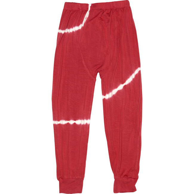 Tie Dye Bamboo Trouser Sweatpants, Cranberry
