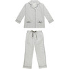 Delia Pajamas, Grey Floral Print - Pajamas - 1 - thumbnail