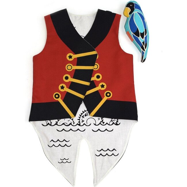 Pirate Vest with Removable Parrot