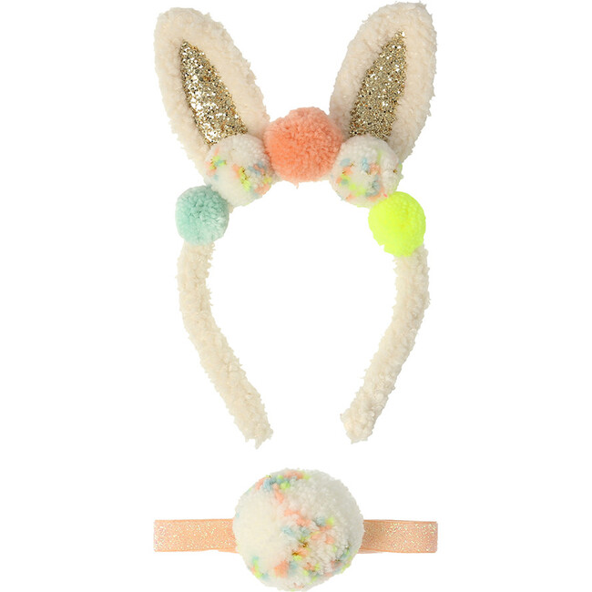 Pompom Bunny Ear Dress Up Kit - Costume Accessories - 1