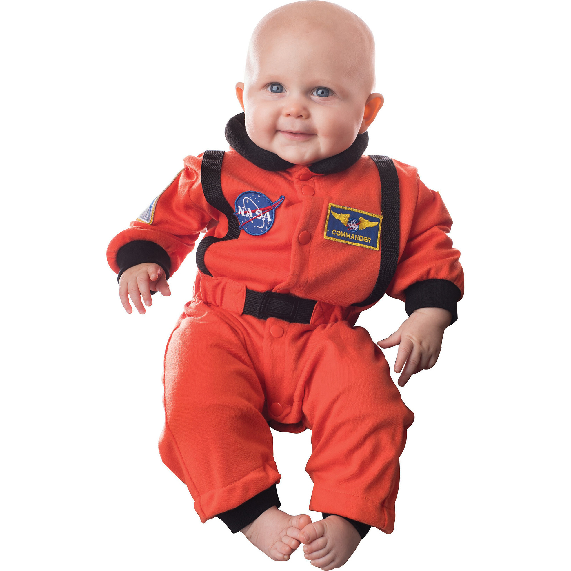 Jr. Astronaut Romper, Orange Size 6-12 Months - Costumes - 1
