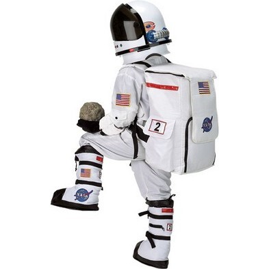 Jr. Astronaut Suit with Embroidered Cap, White - Costumes - 3