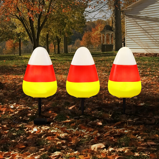 Candy Corn Pathway Stakes - Outdoor Decor - 2