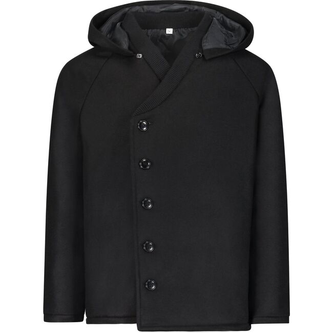 The Night Sky Coat, Black Wool - Wool Coats - 1