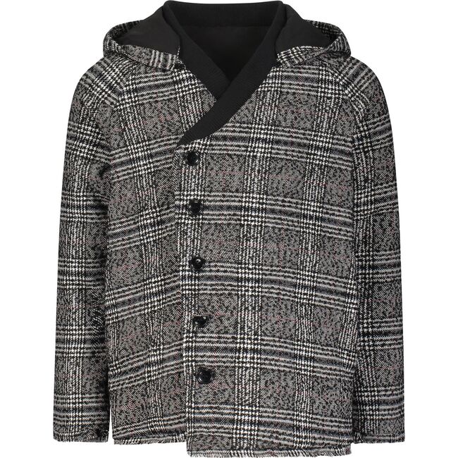 The Thrill Seeker Coat, Wool Black Plaid - Wool Coats - 1