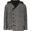 The Thrill Seeker Coat, Wool Black Plaid - Wool Coats - 1 - thumbnail