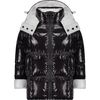 The Adventurer Coat, Black and White Contrast - Coats - 1 - thumbnail