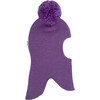 Knit Balaclava with Pom, Lilac - Hats - 1 - thumbnail