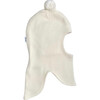 Baby Knit Balaclava with Pom, Pearl - Hats - 1 - thumbnail