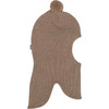 Baby Knit Balaclava with Pom, Oatmeal - Hats - 1 - thumbnail