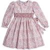 Smocked Peter Pan Dress, Plum Blossom - Dresses - 1 - thumbnail