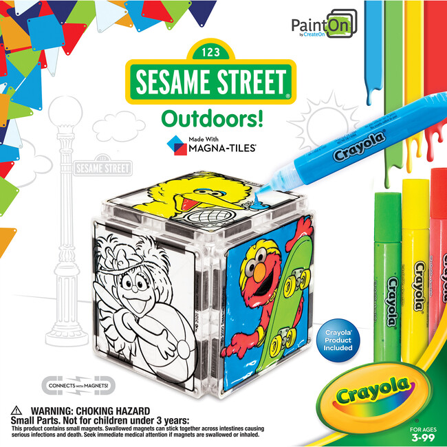 PaintOn Sesame Street Magna-Tiles Structure Set - STEM Toys - 1
