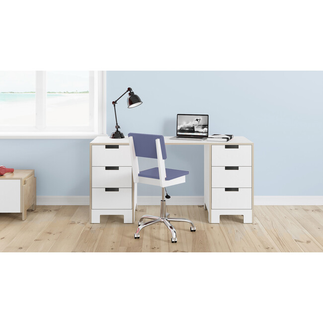 Juno Doublewide Desk, White - Desks - 2