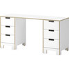 Juno Doublewide Desk, White - Desks - 4