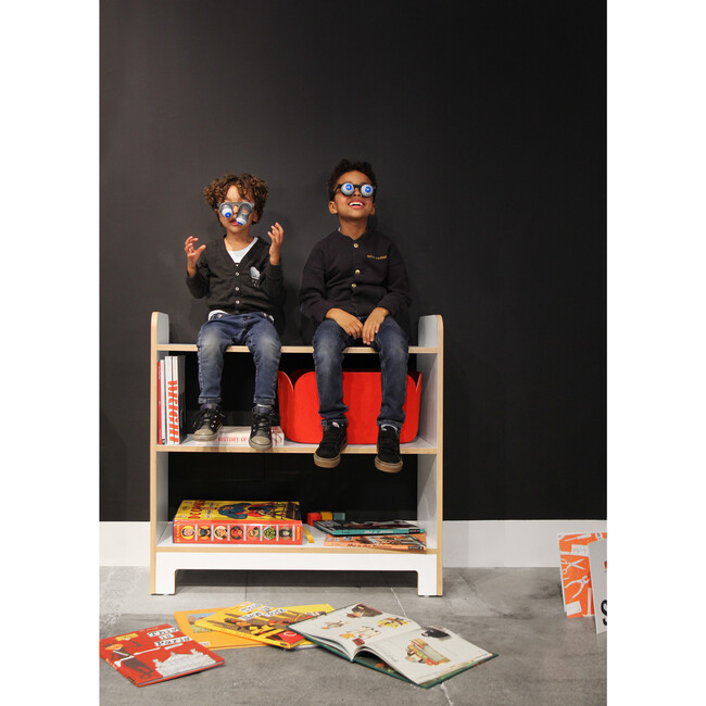Juno Short Bookcase, White - Bookcases - 2